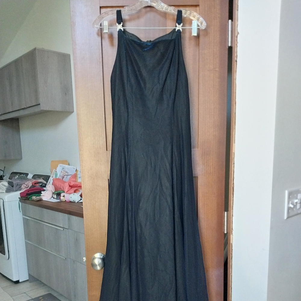 Blue shimmery formal dress